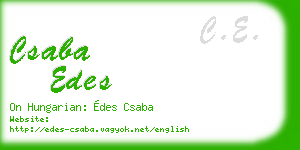 csaba edes business card